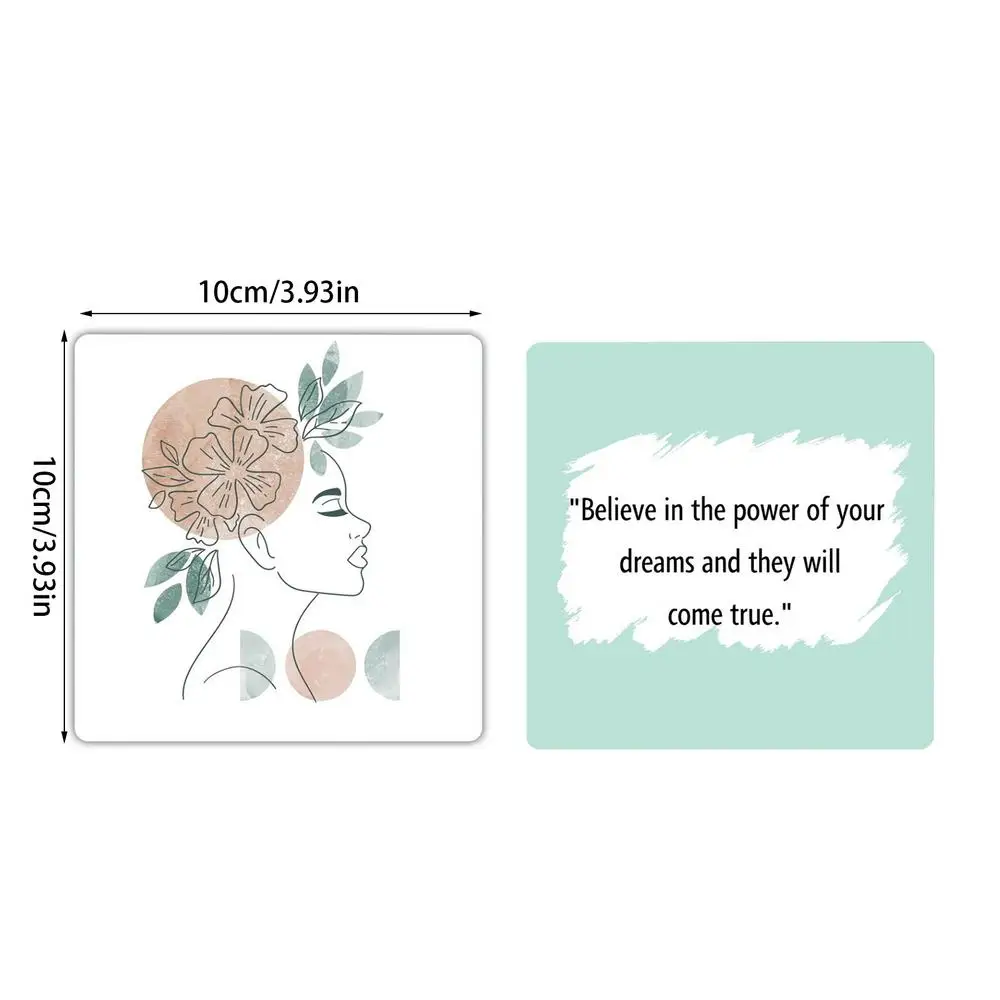 Affirmations Cards For Women Daily Meditation Positive & Stress Relief Cards 50pcs Inspiration Cards For Self-Love Encouragement