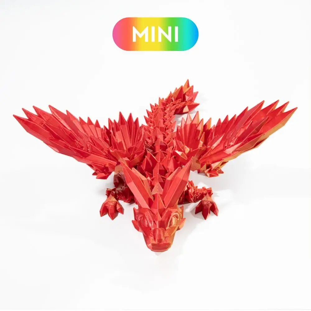 3D Printed Crystal Dragon Articulating Dragon Fidget Toy Surprise Flexible And Stress Relief Dragon Egg Surprise Inside