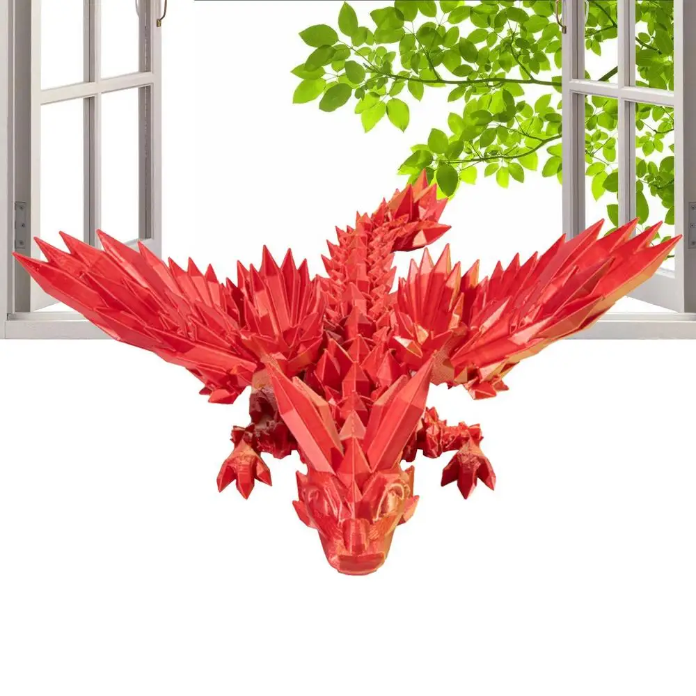 3D Printed Crystal Dragon Articulating Dragon Fidget Toy Surprise Flexible And Stress Relief Dragon Egg Surprise Inside