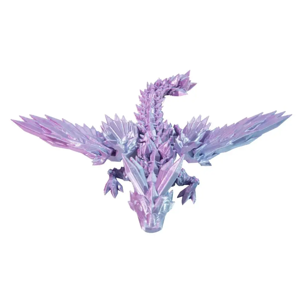 3D Printed Crystal Dragon Articulating Dragon Fidget Toy Surprise Flexible And Stress Relief Dragon Egg Surprise Inside