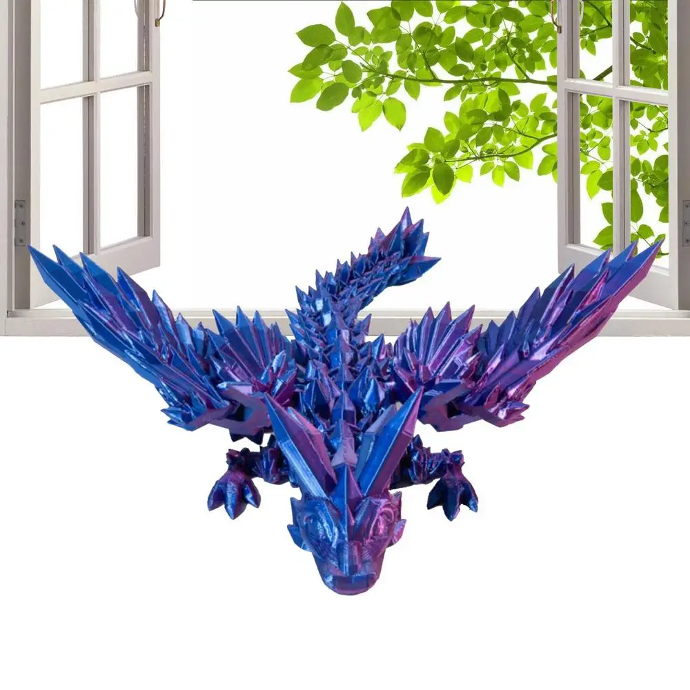 3D Printed Crystal Dragon Articulating Dragon Fidget Toy Surprise Flexible And Stress Relief Dragon Egg Surprise Inside