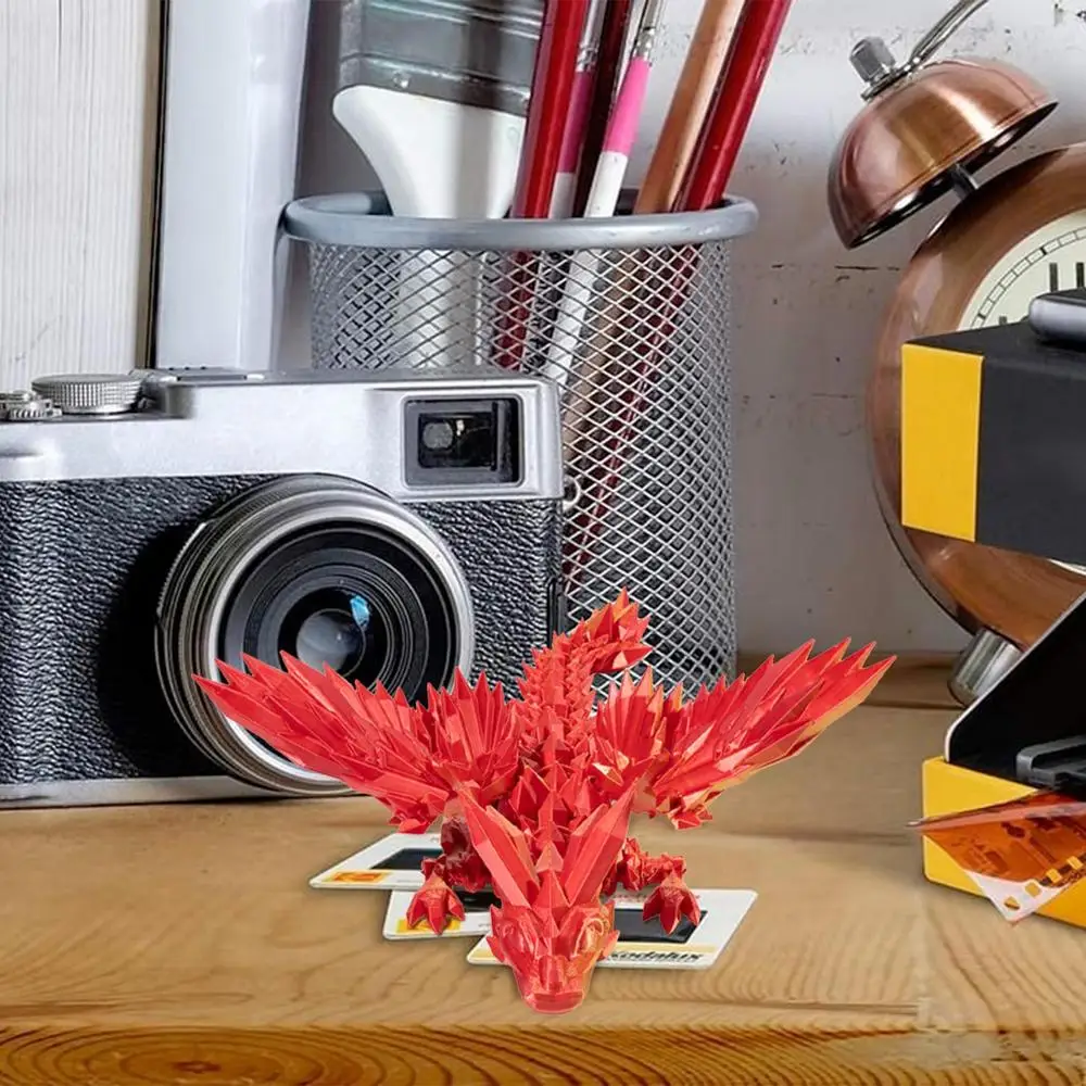 3D Printed Crystal Dragon Articulating Dragon Fidget Toy Surprise Flexible And Stress Relief Dragon Egg Surprise Inside