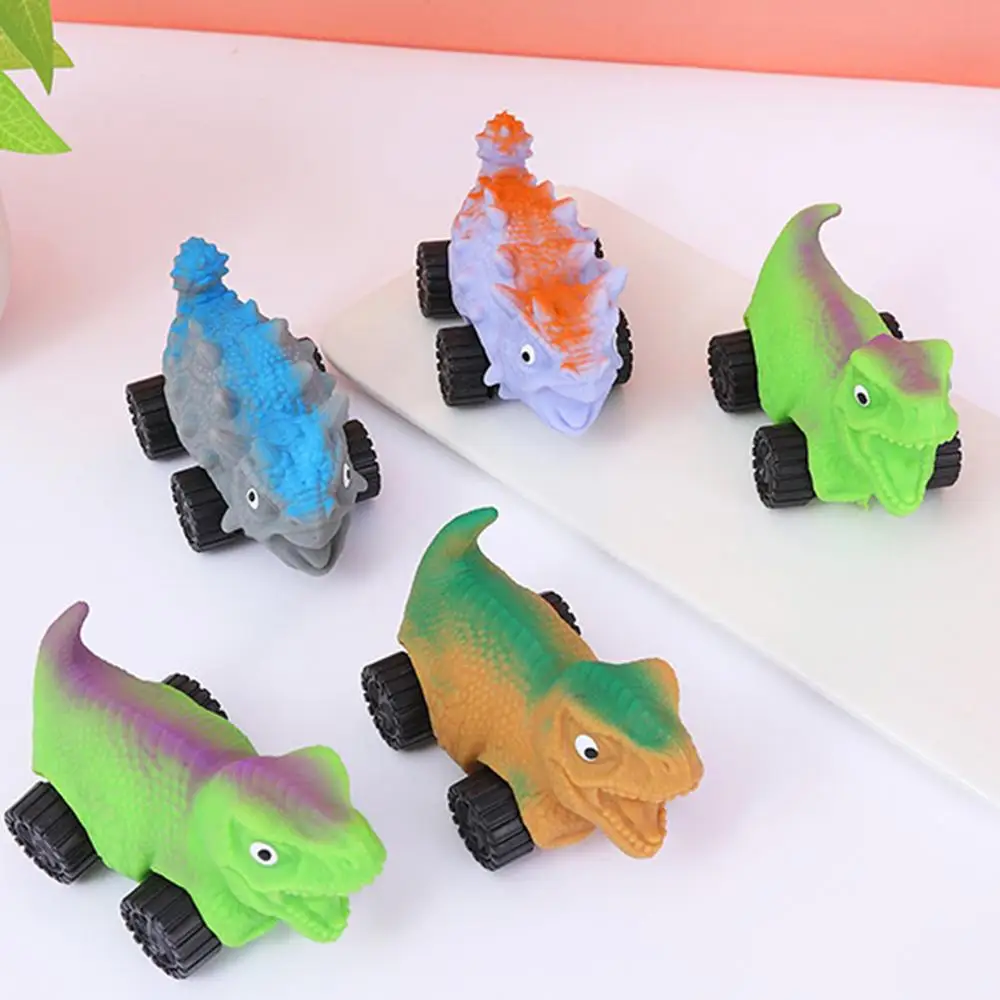 Squeeze Toy Funny Dinosaur Car Pinching Toy Bumper Car Toys Slow Rebound Sensory Fidget Stress Relief Pinch Toys Squeezing Tools