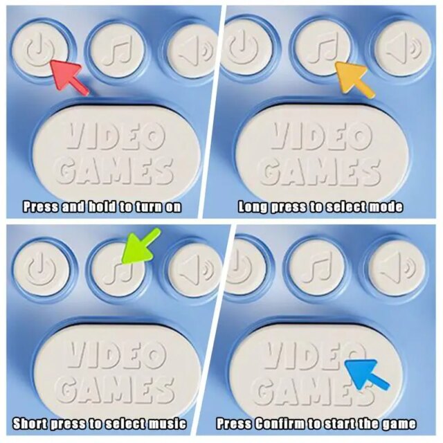Hand Held Games Adults Light Up Game Sensory Toys Handheld Games Fidget Controller With Music Light Fidget Toys For Parent-Child - Image 5