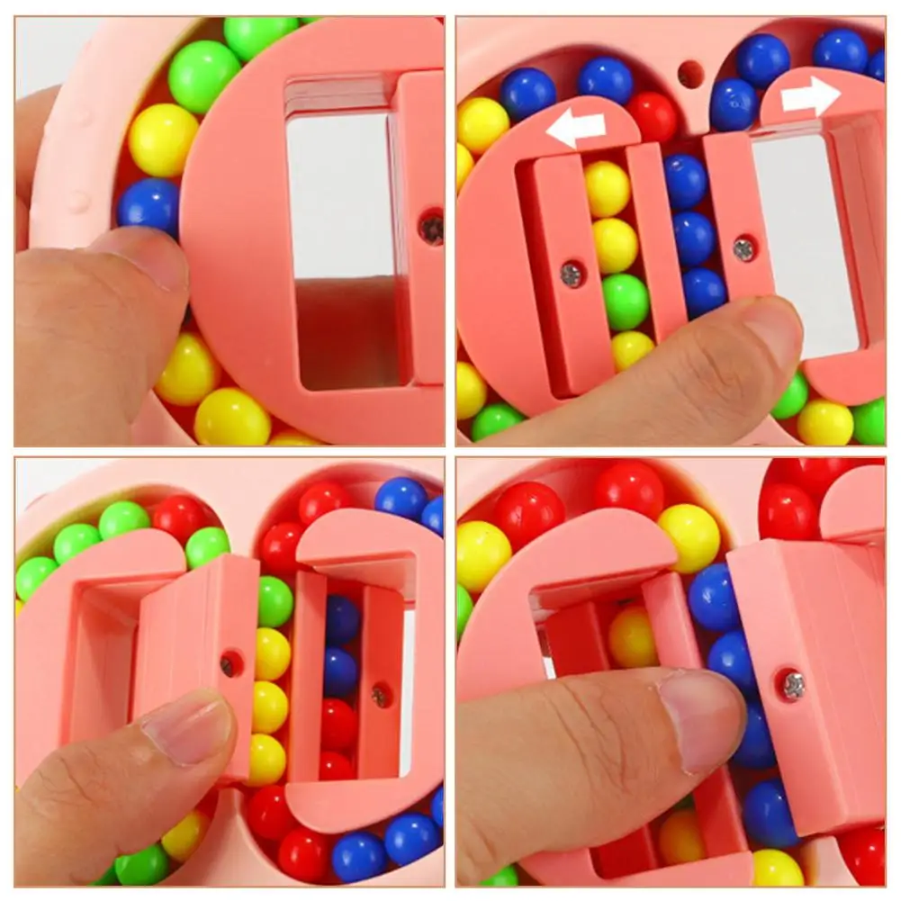 Rotating Magic Beans Cube Fingertip Fidget Toys Kids Adults Stress Relief Spin Bead Puzzles Children Education Intelligence Game