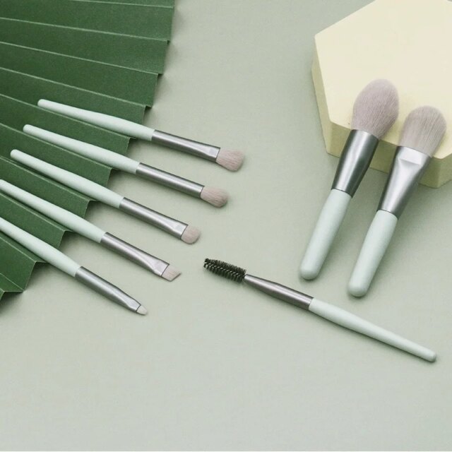 8Pcs Makeup Brushes Pro Pink Brush Set Powder EyeShadow Blending Eyeliner Eyelash Eyebrow Make Up Beauty Cosmestic Brushes - Image 3