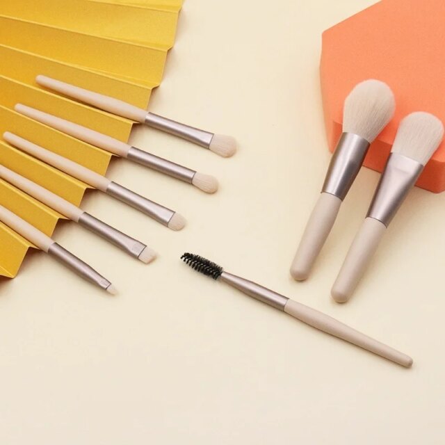 8Pcs Makeup Brushes Pro Pink Brush Set Powder EyeShadow Blending Eyeliner Eyelash Eyebrow Make Up Beauty Cosmestic Brushes - Image 2
