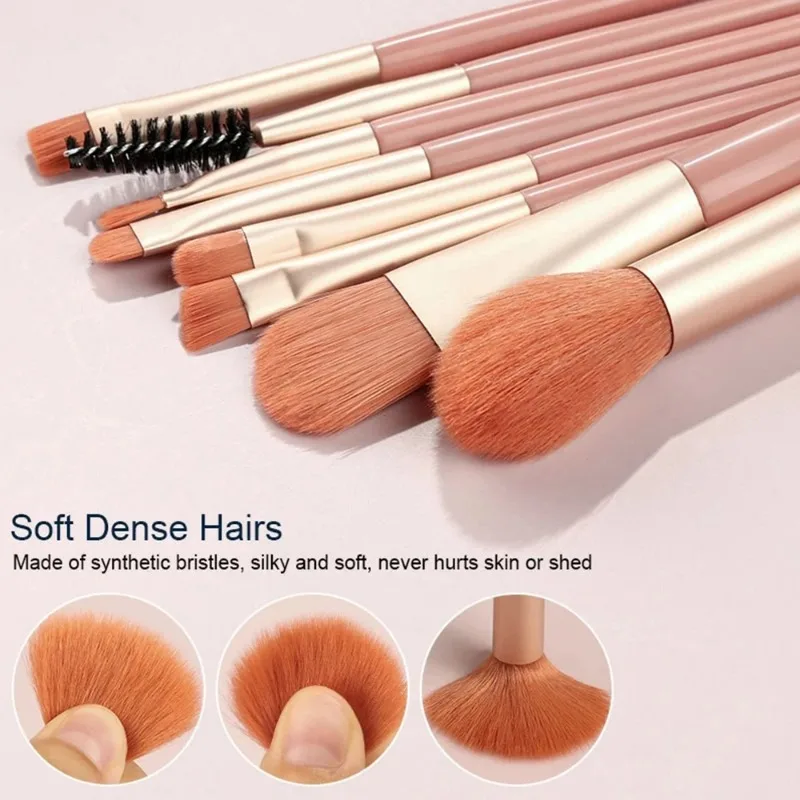 Portable 8Pcs Eyeshadow Foundation Blending Makeup Brush Soft Fluffy Cosmetics Concealer Makeup Brush Professional Make Up Tool