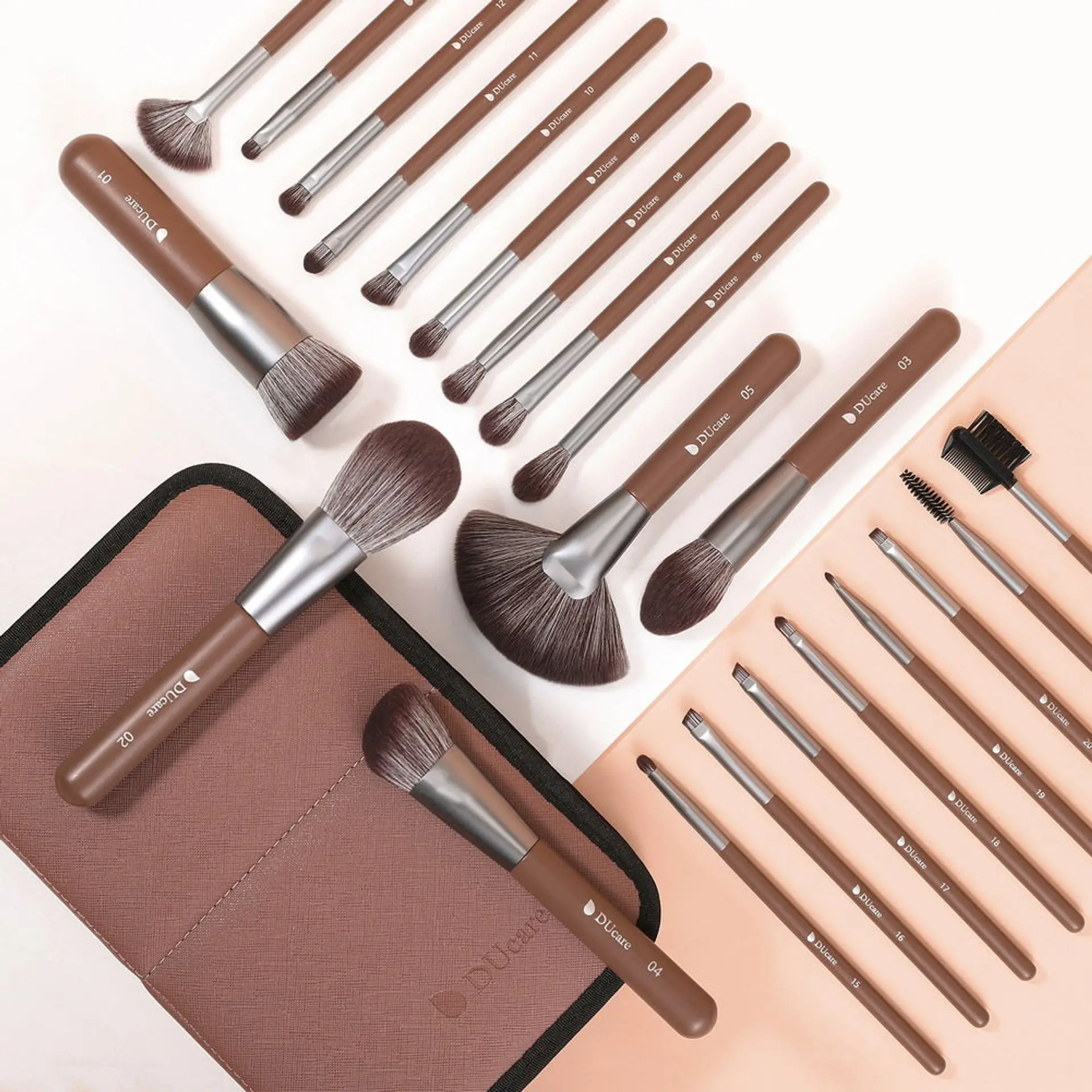 DUcare Professional Makeup Brush Set 10-32Pc Brushes Makeup Kit Synthetic Hair Foundation Power Eyeshadows Blending Beauty Tools