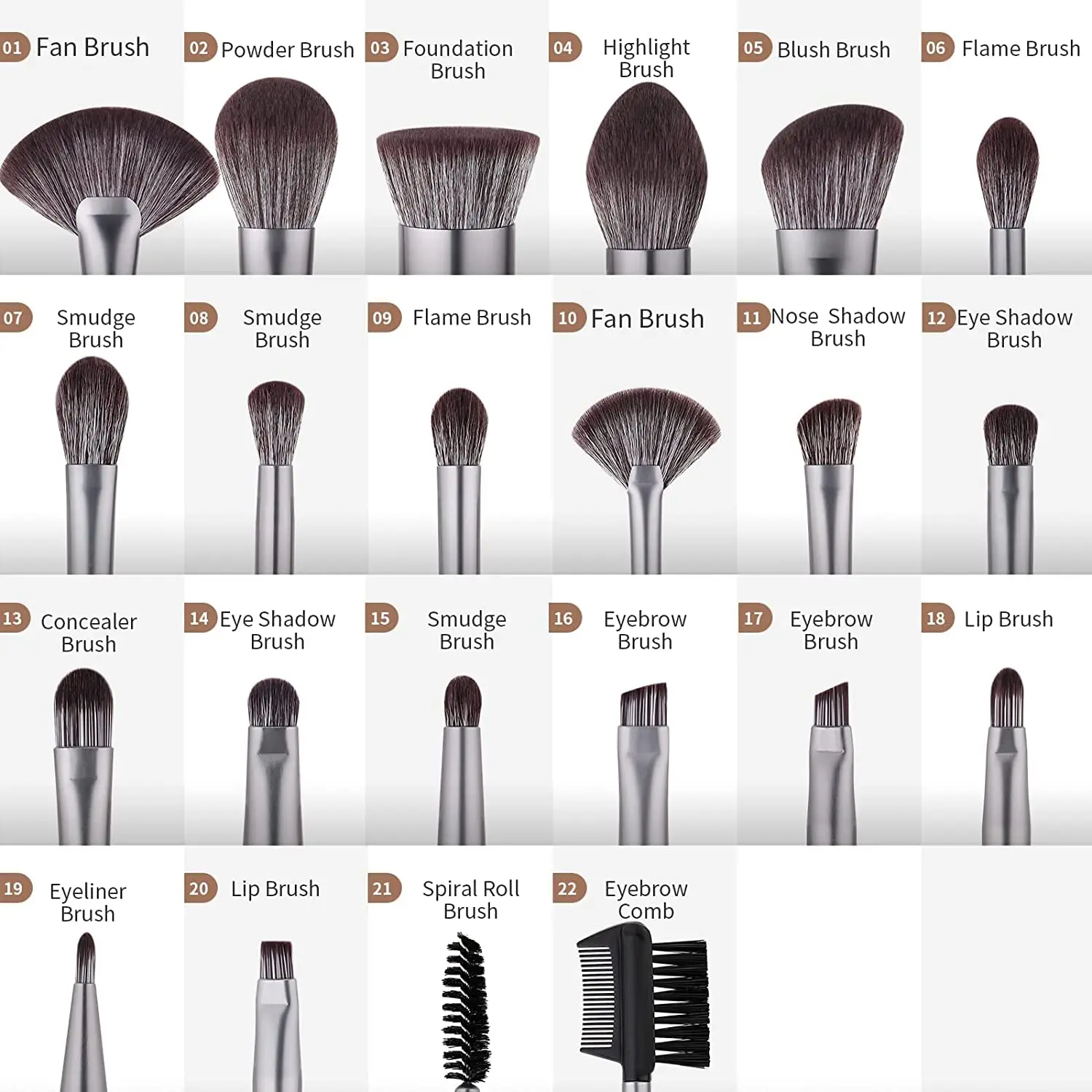 DUcare Professional Makeup Brush Set 10-32Pc Brushes Makeup Kit Synthetic Hair Foundation Power Eyeshadows Blending Beauty Tools