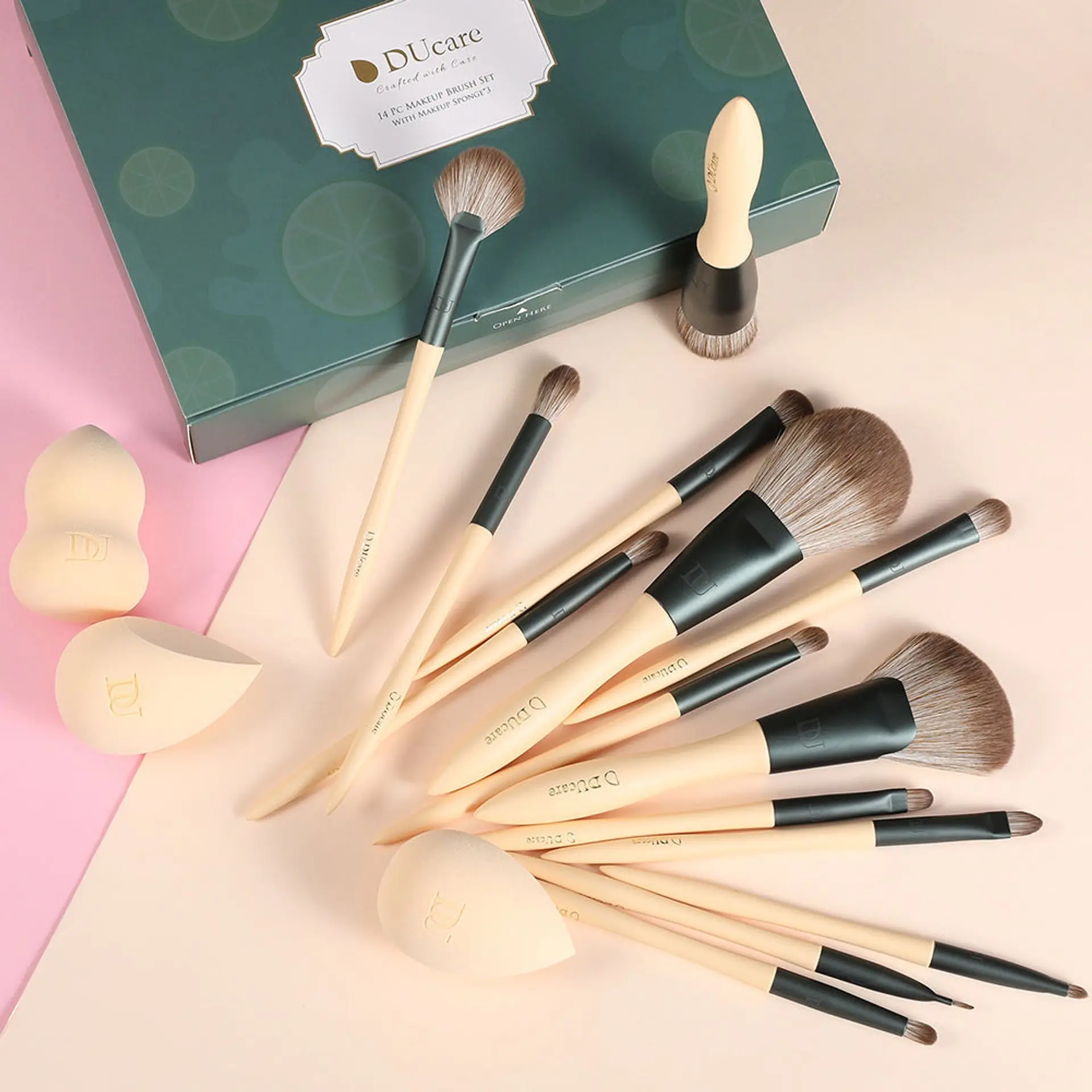 DUcare Professional Makeup Brush Set 10-32Pc Brushes Makeup Kit Synthetic Hair Foundation Power Eyeshadows Blending Beauty Tools