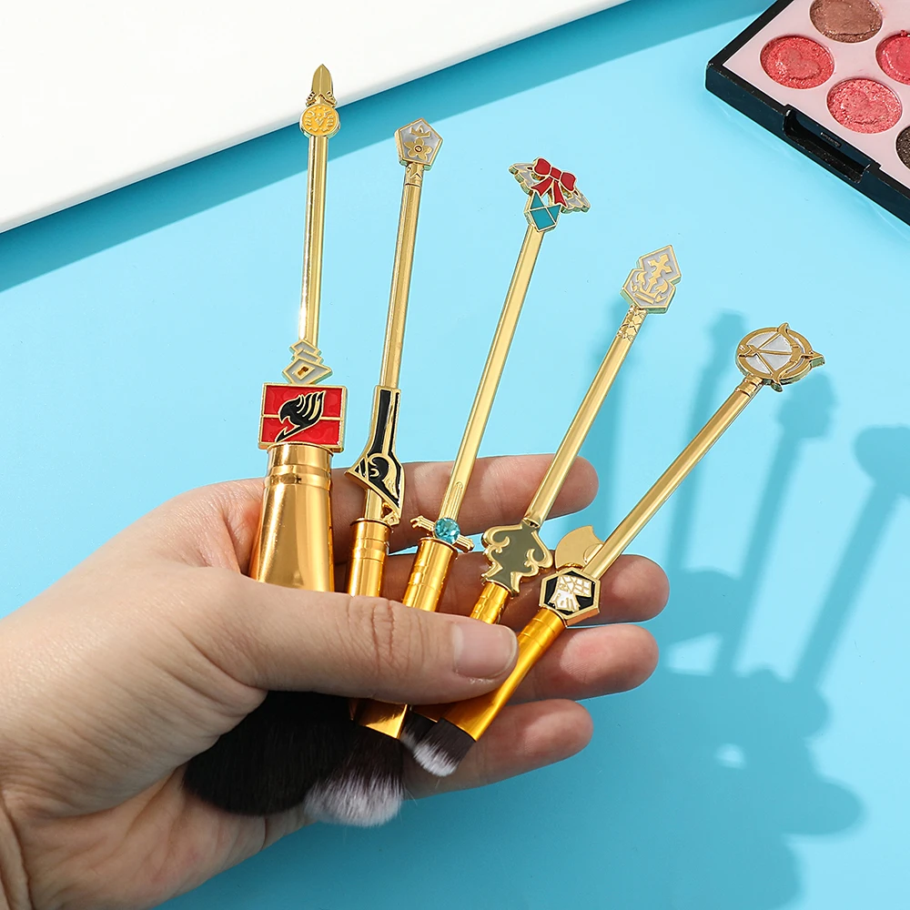 Anime FAIRY TAIL Makeup Brushes Tool Set Soft Wool Fiber Cosmetic Powder Eye Shadow Foundation Lip Make Up Brush Cosmetic Tool