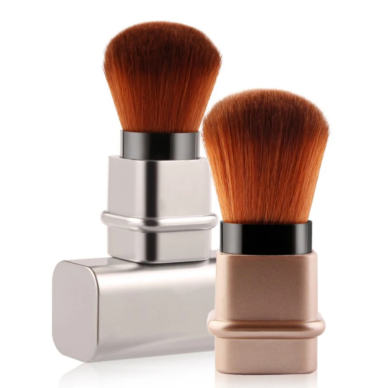 1PC Gold Silver Adjustable Blush Makeup Brush Retractable Portable Foundation Shadow Face Highlighter Telescopic Cosmetic Tools