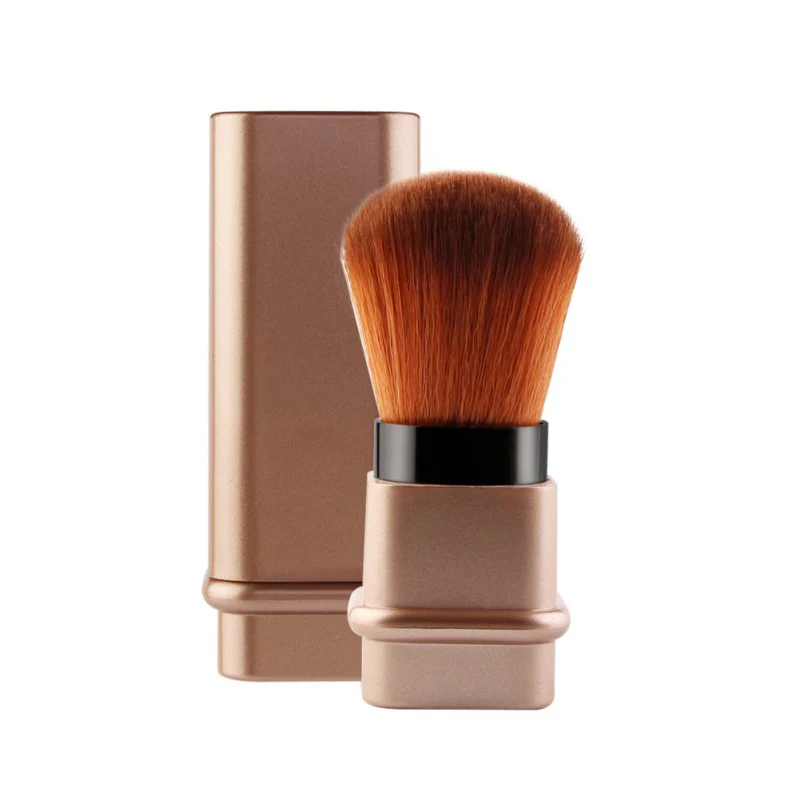 1PC Gold Silver Adjustable Blush Makeup Brush Retractable Portable Foundation Shadow Face Highlighter Telescopic Cosmetic Tools