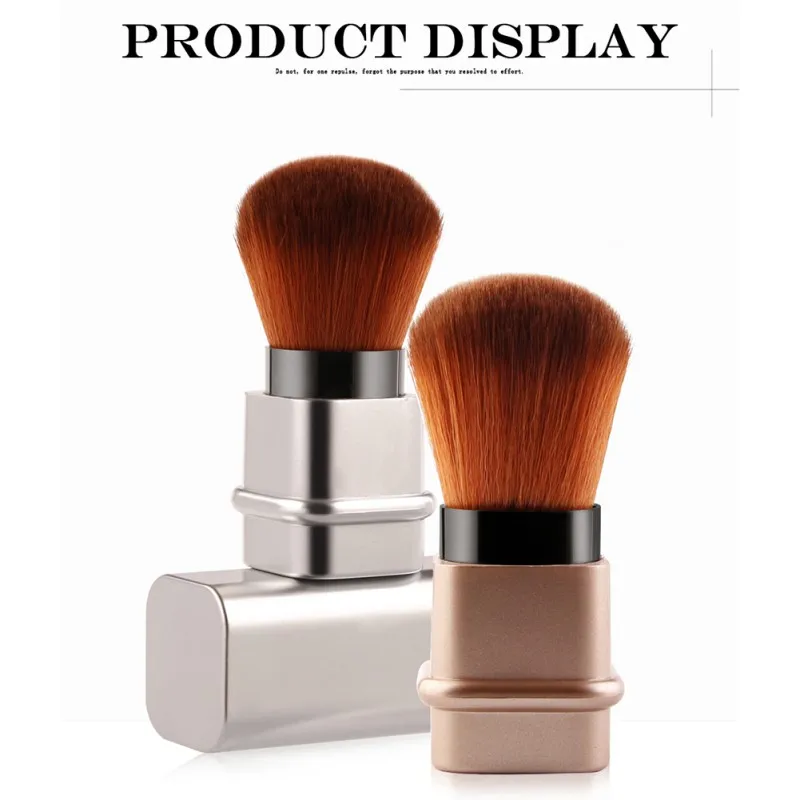 1PC Gold Silver Adjustable Blush Makeup Brush Retractable Portable Foundation Shadow Face Highlighter Telescopic Cosmetic Tools