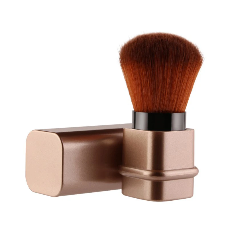 1PC Gold Silver Adjustable Blush Makeup Brush Retractable Portable Foundation Shadow Face Highlighter Telescopic Cosmetic Tools