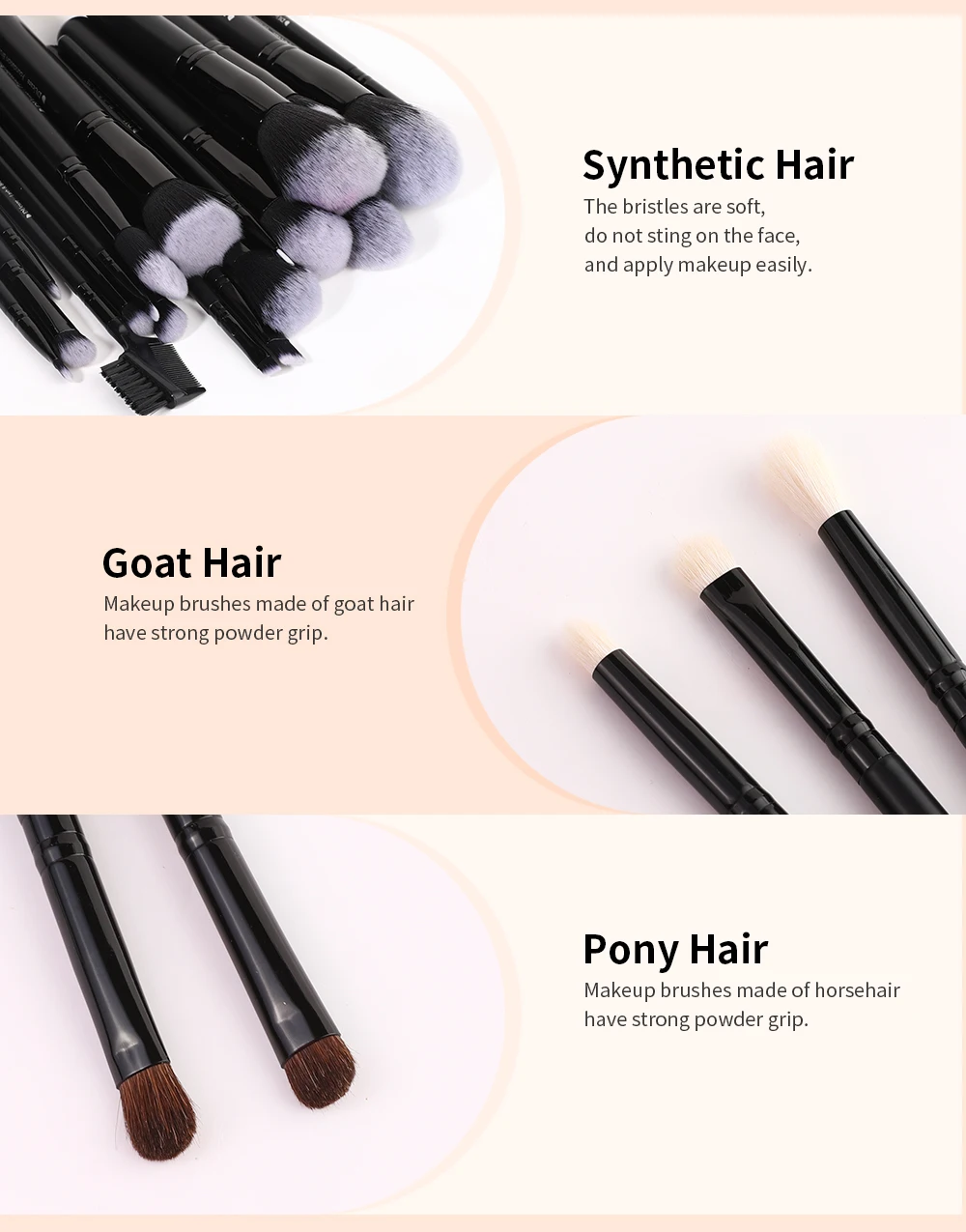 DUcare Black makeup brush Professional Makeup Eyeshadow Foundation Powder Soft Synthetic Hair Makeup Brushes brochas maquillaje