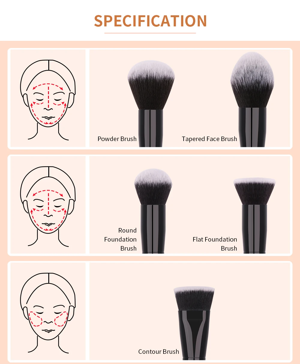 DUcare Black makeup brush Professional Makeup Eyeshadow Foundation Powder Soft Synthetic Hair Makeup Brushes brochas maquillaje