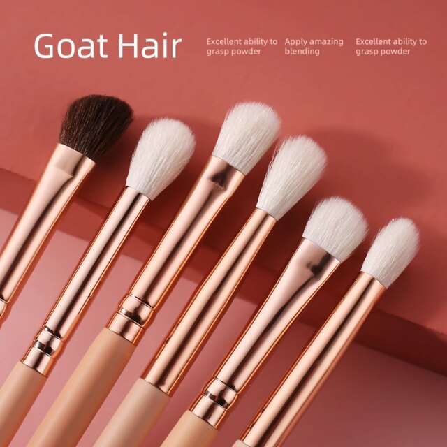 BEILI 15Pcs Rose Gold Makeup Brushes Pink Natural Goat Hair Foundation Powder Blush Eyeshadow Brush Set brochas maquillaje - Image 3