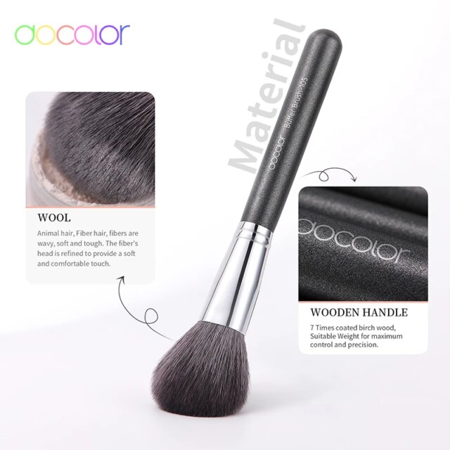 Docolor 25Pcs Makeup Brushes Set Professional Natural Hair Foundation Powder Blush Eyeshadow Face Blending Make up Brushes - Image 2