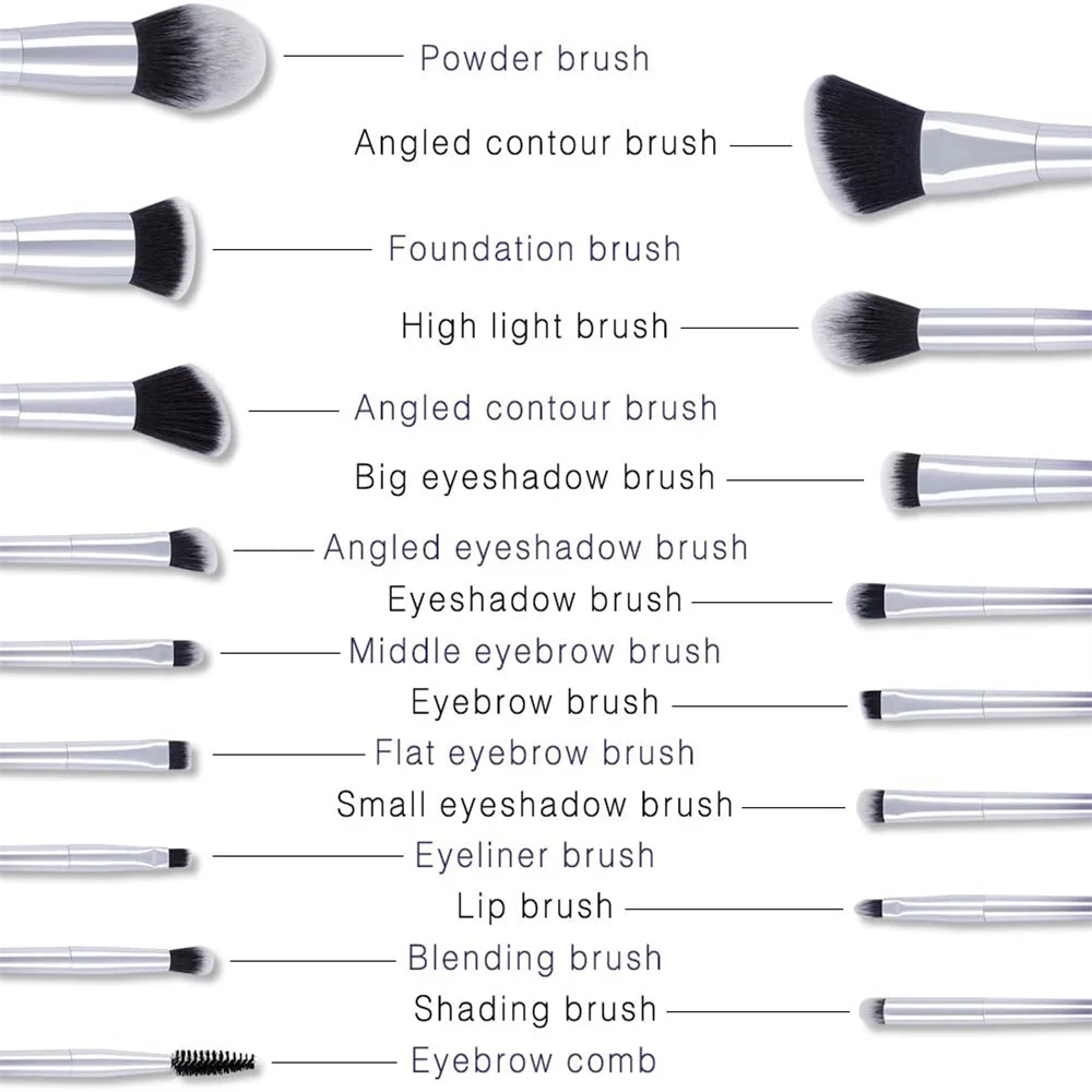 DUcare Makeup Brush Set 17Pcs Makeup Brushes Synthetic Hair Face Eye Shadow Eyeliner Foundation Blush Lip Powder Blending Brush