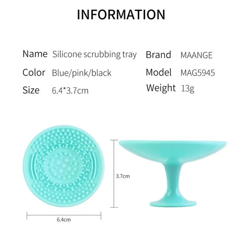 1PC Solid Finger Holder Silicone Makeup Brushes Cleaning Mat Pads Cosmetic with Suction Cups Beauty Health Tools Easy to Wash