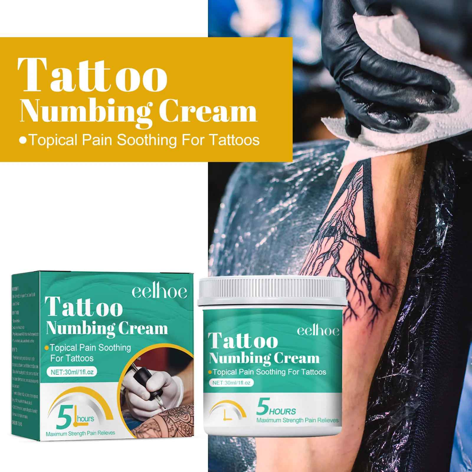 Tattoo Numbing Cream Relieves Skin Inflammation Moisturize Skin Repair Skin Gentle Non-irritating And Brightening Care Cream