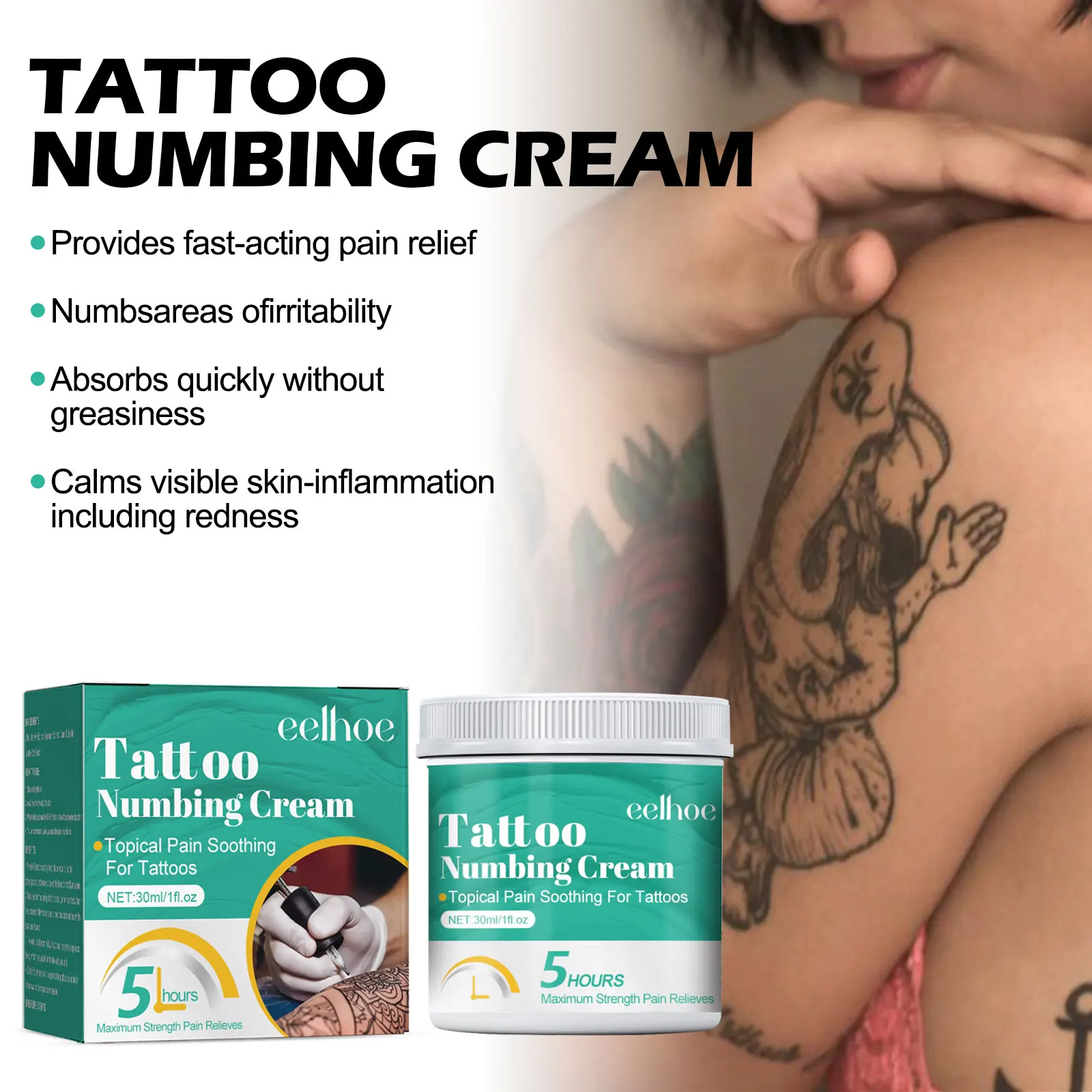 Tattoo Numbing Cream Relieves Skin Inflammation Moisturize Skin Repair Skin Gentle Non-irritating And Brightening Care Cream