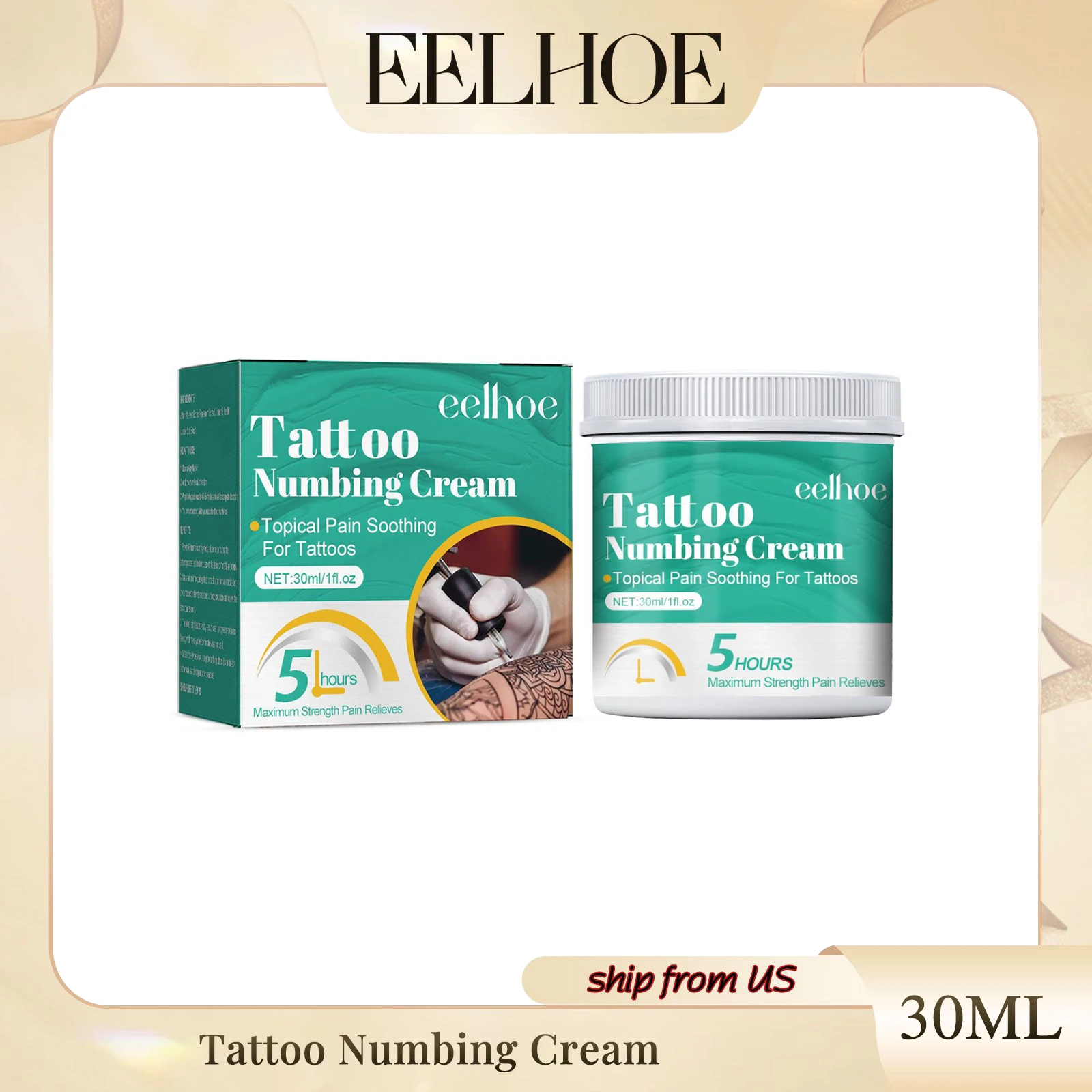 Tattoo Numbing Cream Relieves Skin Inflammation Moisturize Skin Repair Skin Gentle Non-irritating And Brightening Care Cream