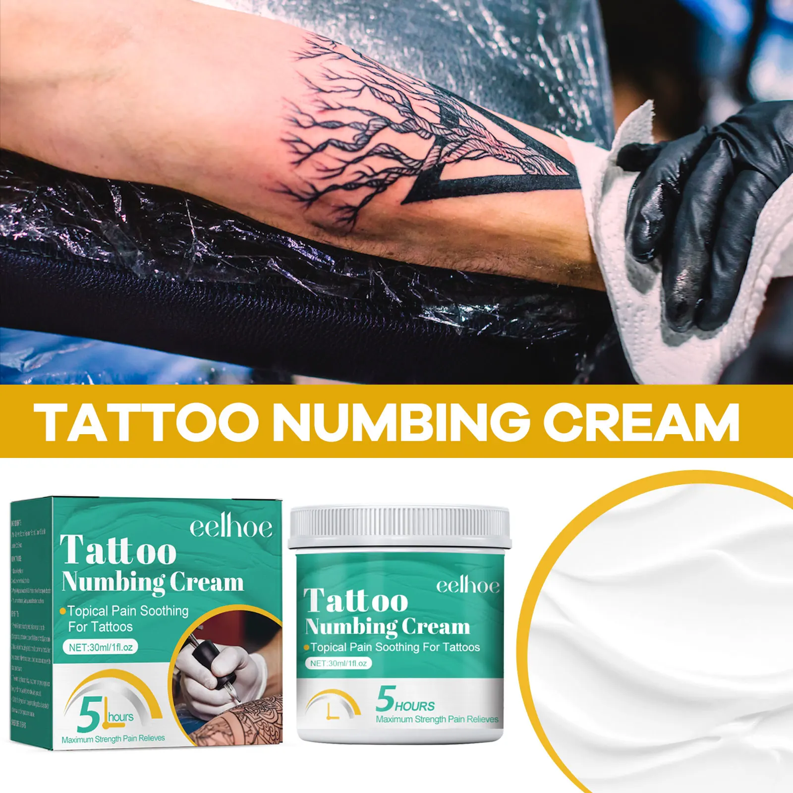 Tattoo Numbing Cream Relieves Skin Inflammation Moisturize Skin Repair Skin Gentle Non-irritating And Brightening Care Cream