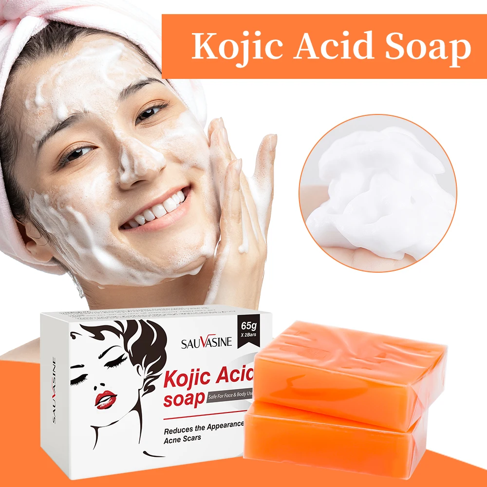 2/4PCS Kojic Acid Soap Face Body Care Handmade Soap For Women Men Facial Foam Cleansing Moisturizing Whitening Soap Beauty Tools