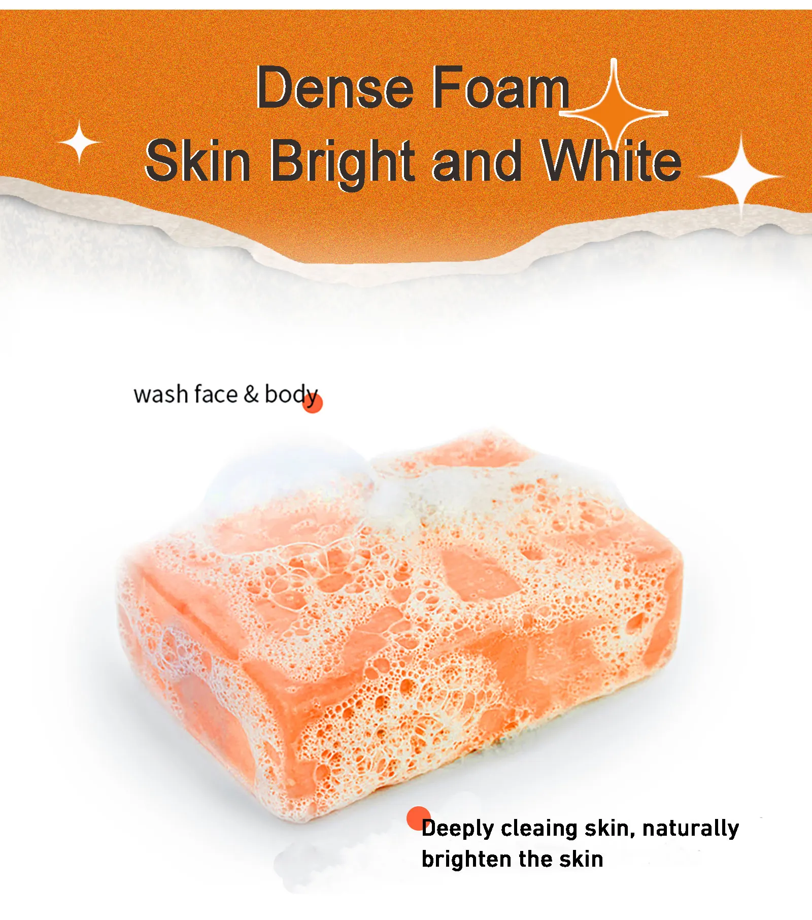 AILKE Natural Papaya Soap, Deep Cleansing, Moisturizing, Smooth & Soft Skin, Brightening Soap Bar, Suitable For Face And Body