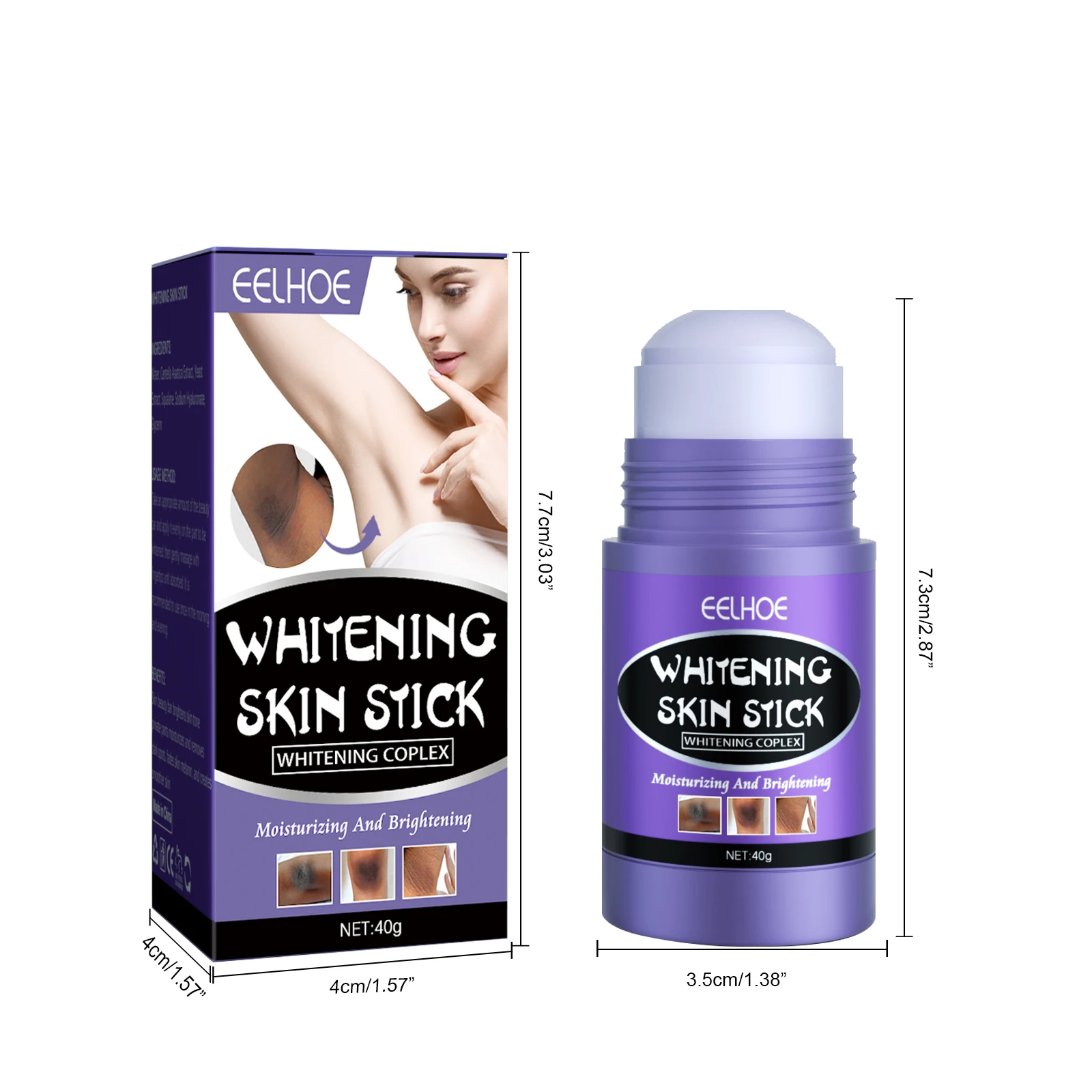 5PCS Beauty Skin Stick Underarm Brighten Cream Diminish Private Area&knee Melanin Improve Dullness Moisturize Body Care Products