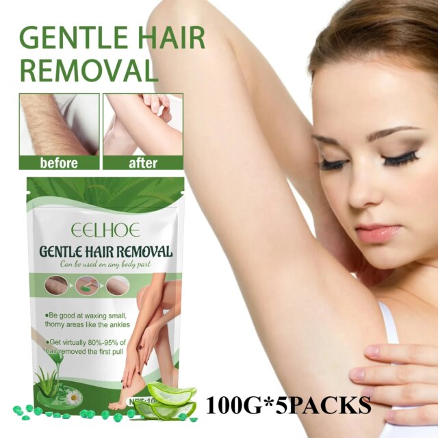 Aloe Wax Beads For Hair Removal Removing Hair From Armpits Leg And Hand Gentle Non Irritating Beautifying Skin Body Care Product