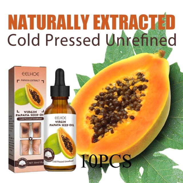 10Pcs Papaya Seed Beauty Oil Diminish Dark Spots Improve Joint And Elbow Melanin Moisturizing Brighten Skin Body Care Products