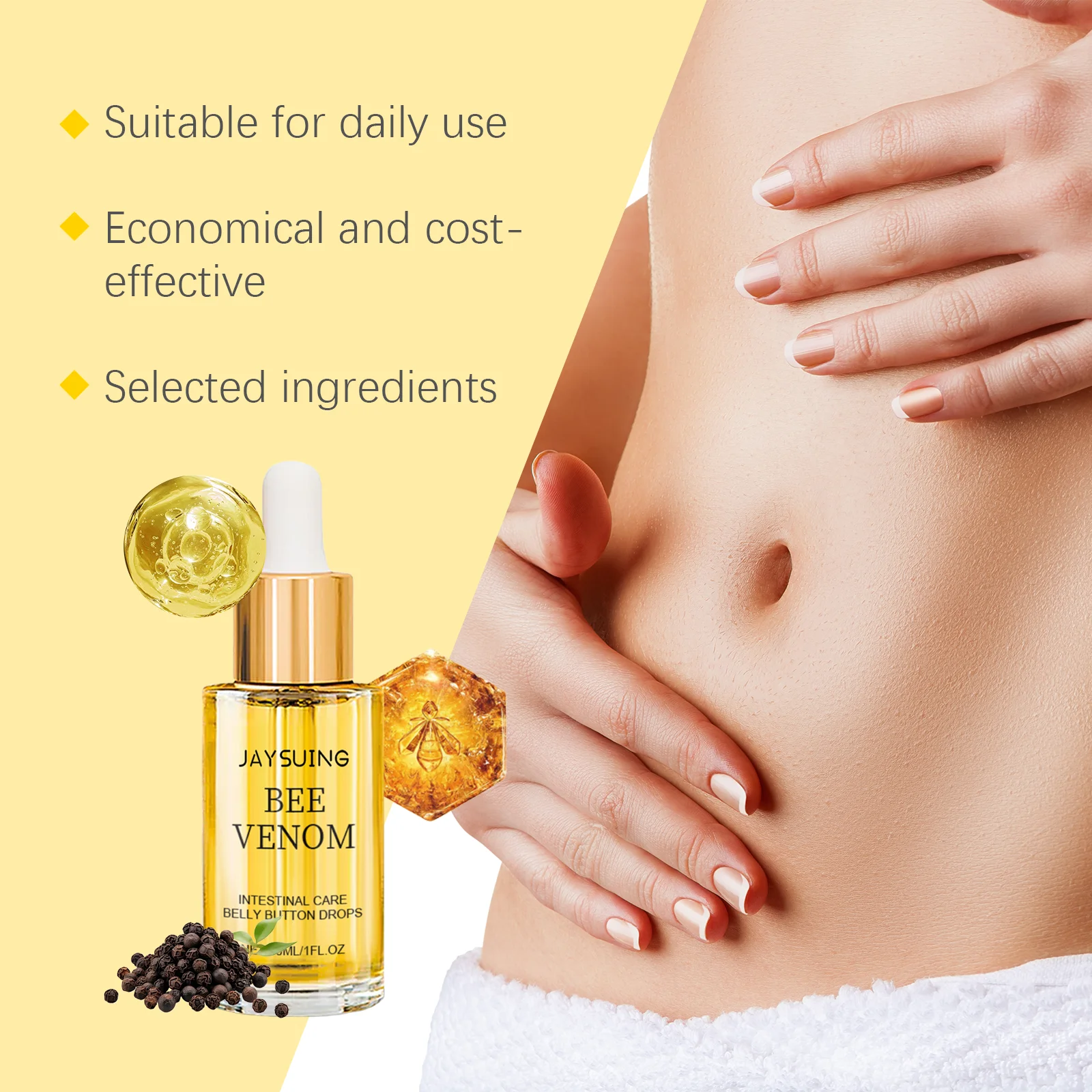 30ml Bee venom body essence Improve skin texture, nourish and tighten skin, moisturize body care, massage essence oil