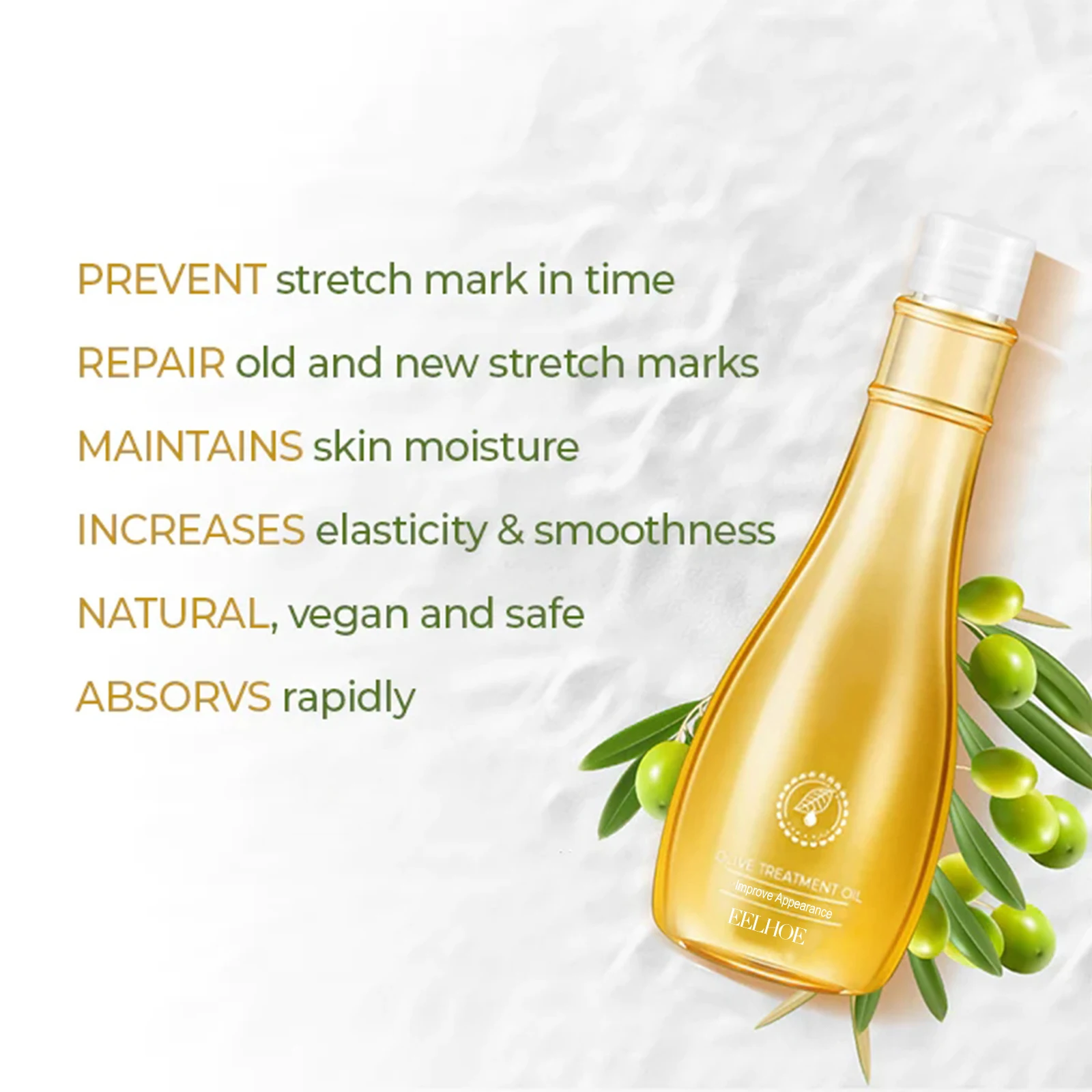 Olive Smoothing Oil Stretch Mark Pregnancy Removal Massage Anti-Wrinkle Lifting Firming Fade Scar Repair Skin Care Essential Oil