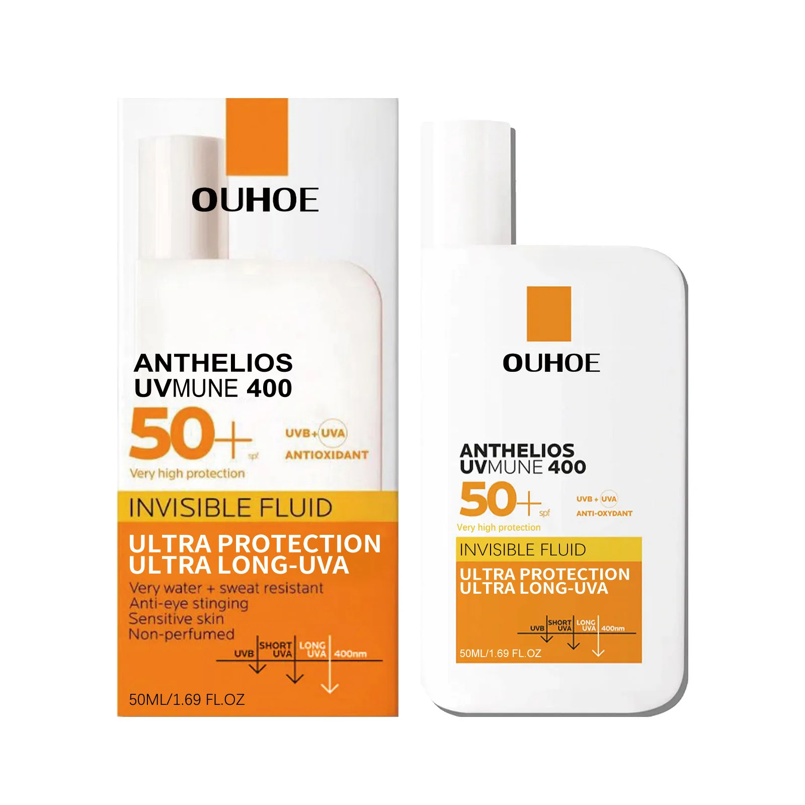 OUHOE Centella Sunscreen Spf 50 Oil Control Anti UV Anti Oxidant Moisturizing Skin Care Long-Lasting Facial Moisturize Sun Cream