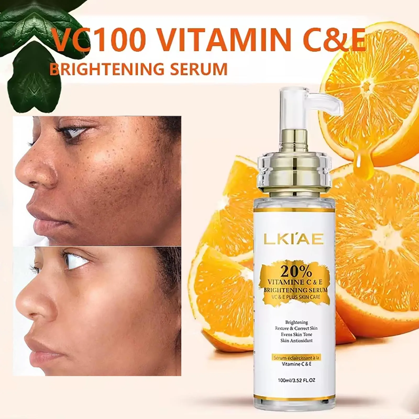 AILKE Vitamin C Skin Care Lightening Body Lotion, Even Skin Tone Cream, Regenerae Serum