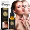 Jaysuing Sunless Natural Emollient Healthy Skin Self Tanner Water Serum for Face Body Skin Care Tanning Serum Self Tanning Drops - Image 6