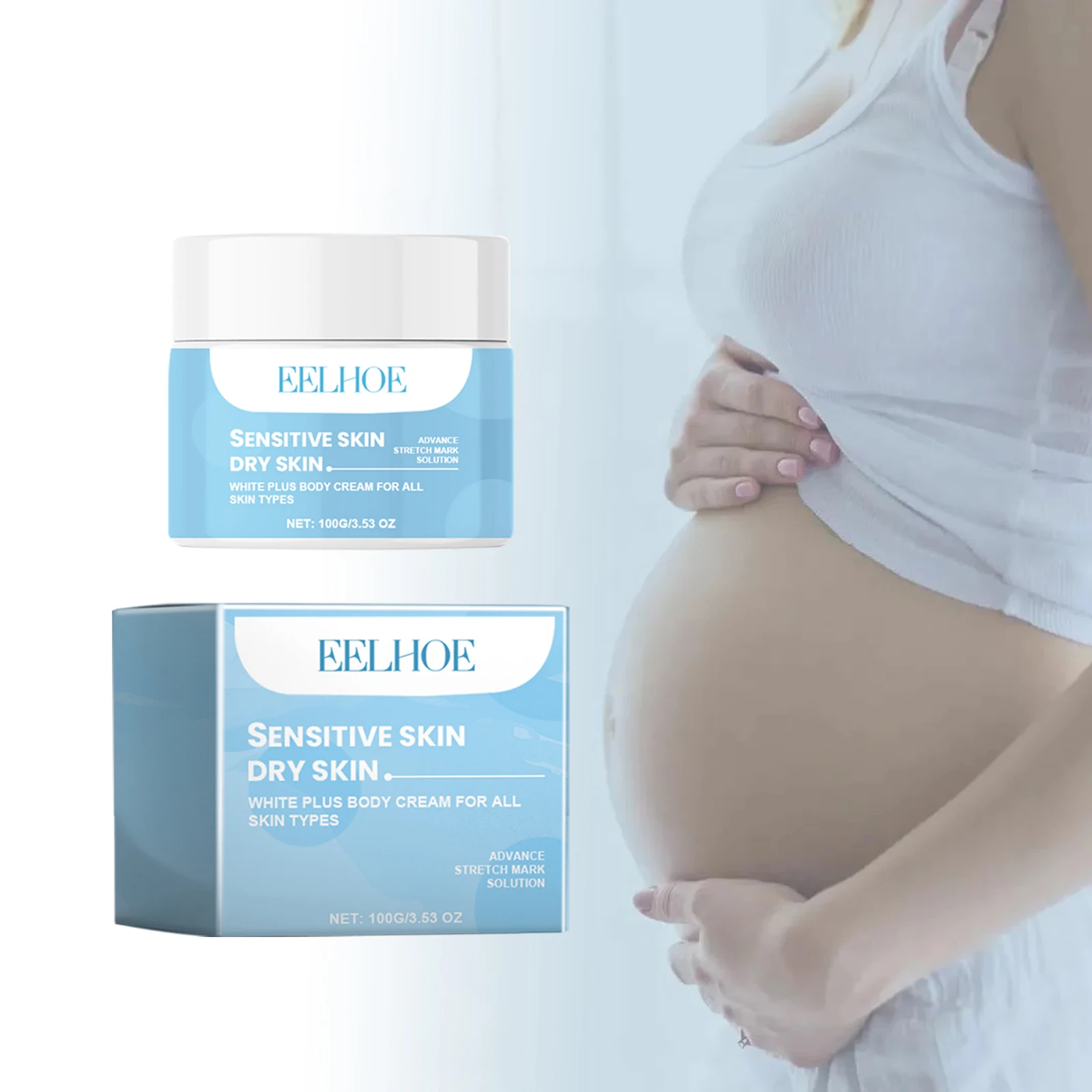 White Plus Body Stretch Marks Care Cream Lightens Dark Spots Reduces Wrinkles Tightens Skin Moisturizes And Hydrates Smooth Skin