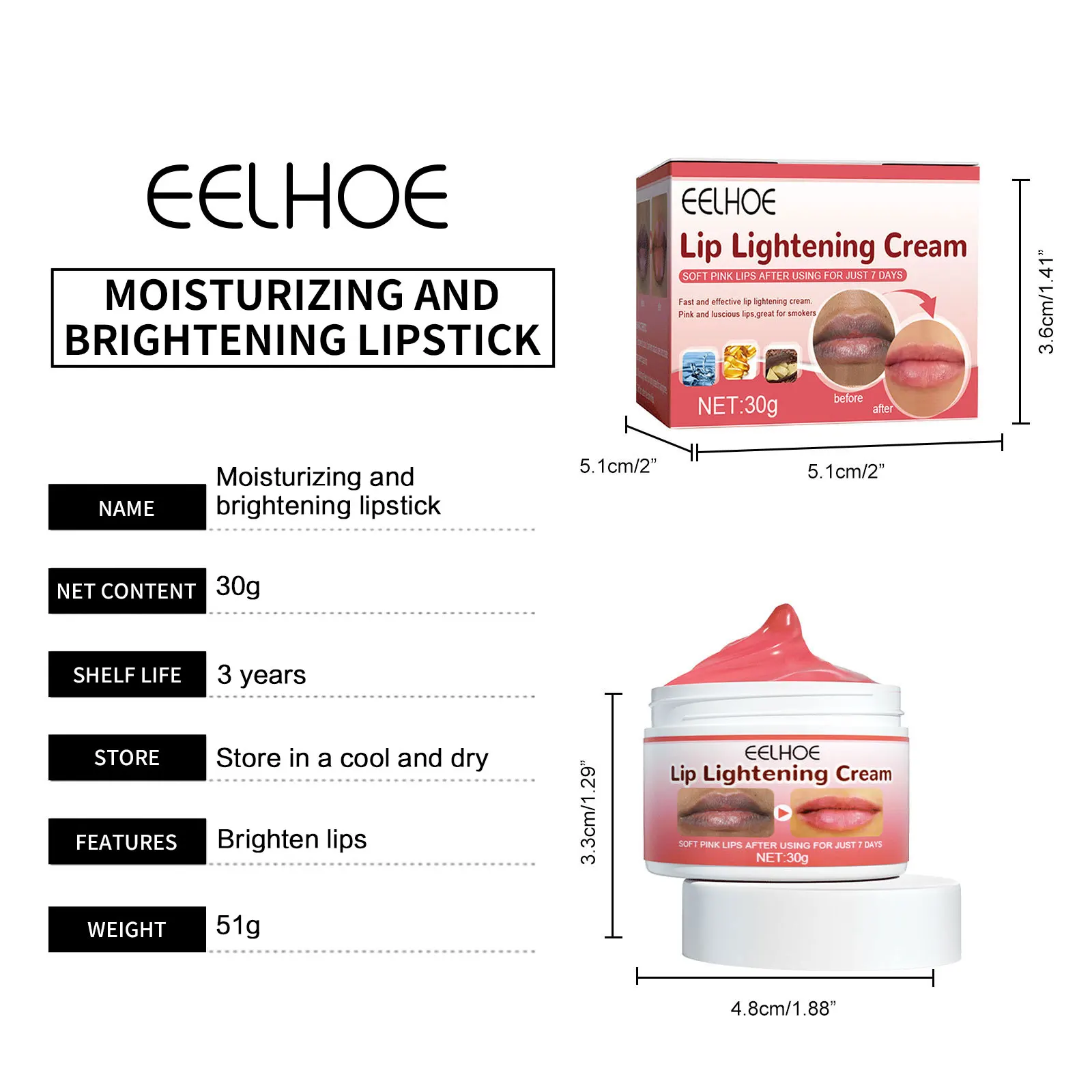 Lip Lightening Cream Dark Lips Removal Natural Moisturizing Lip Balm Nourish Fade Lines Lip Balm Brightening Dark Lips Cream 30g Lip Lightening Cream Dark Lips Removal Natural Moisturizing Lip Balm Nourish Fade Lines Lip Balm Brightening Dark Lips Cream 30g