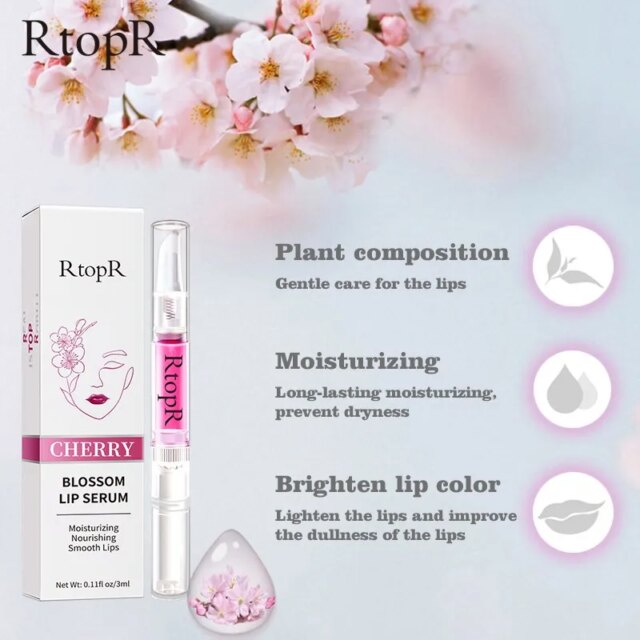 5pcs Sakura Lip Essence Anti-Dry Crack Exfoliating Repair Reduce Lip Fine Lines Essence Moisturizing Beauty Lip Care - Image 5