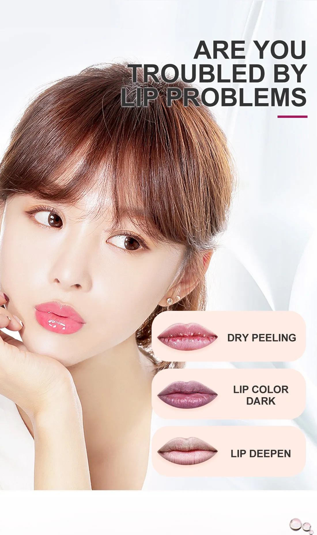 5pcs Sakura Lip Essence Anti-Dry Crack Exfoliating Repair Reduce Lip Fine Lines Essence Moisturizing Beauty Lip Care