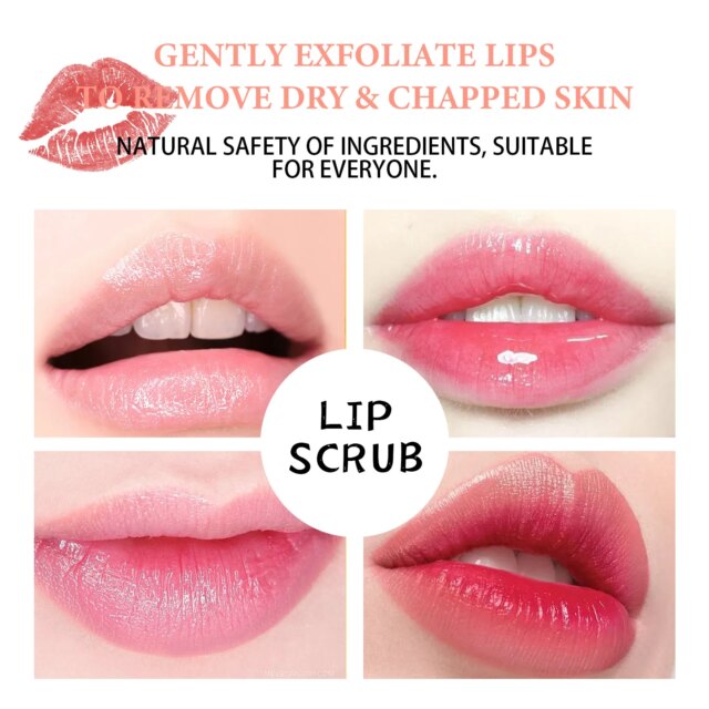 Lighten Lip Scrub Moisturizing Exfoliating Anti Crack Repair Dark Dead Skin Remove Fine Line Fade Dull Gel Skin Nourishing Cream - Image 5
