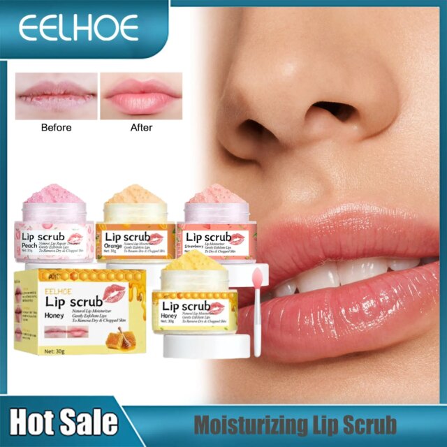 Lighten Lip Scrub Moisturizing Exfoliating Anti Crack Repair Dark Dead Skin Remove Fine Line Fade Dull Gel Skin Nourishing Cream