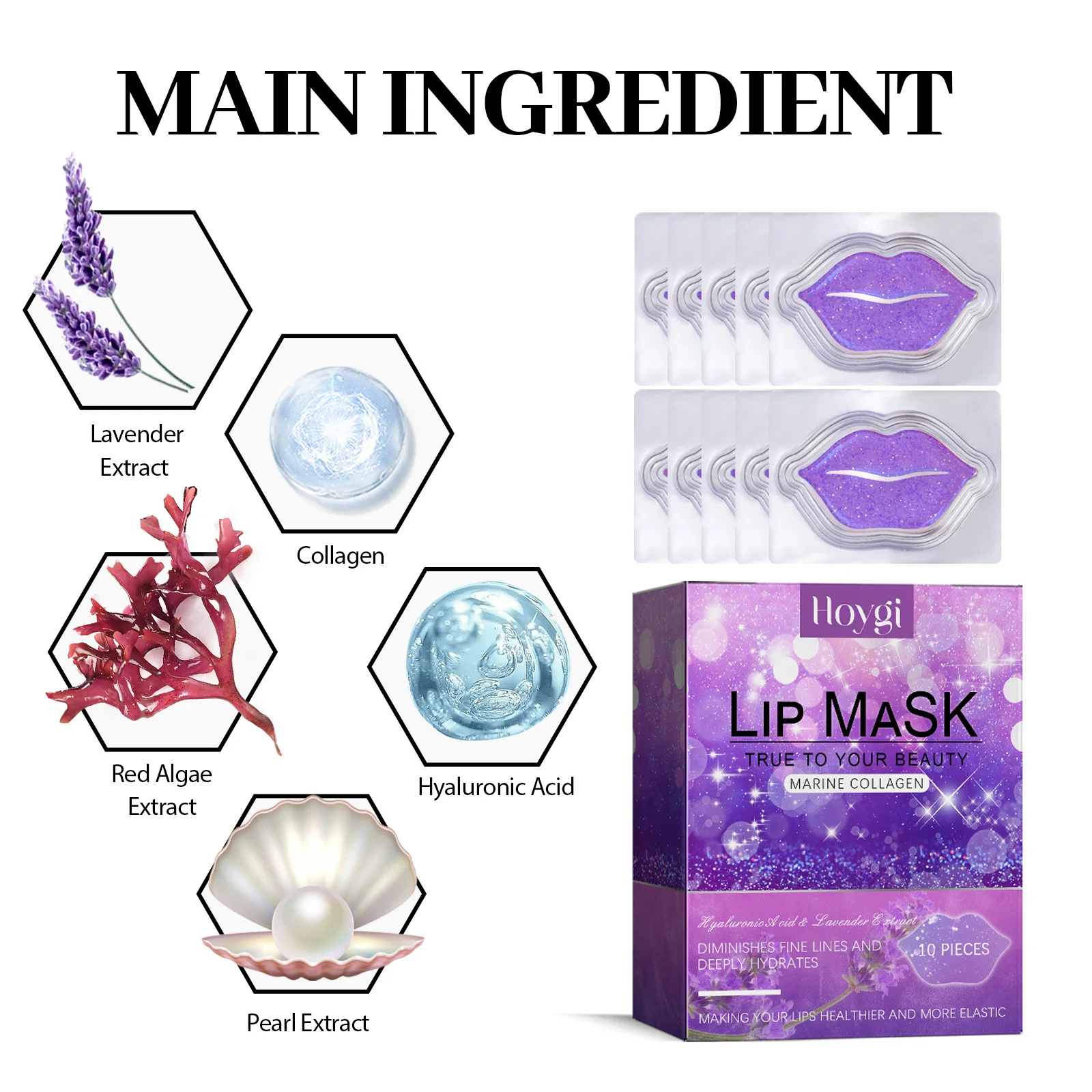 Hoygi Moisturizing Plumping Lip Mask Restores Moisture Mask for Dry Lips and Fade Lines Night Sleeping Care Gel Treatment Masks