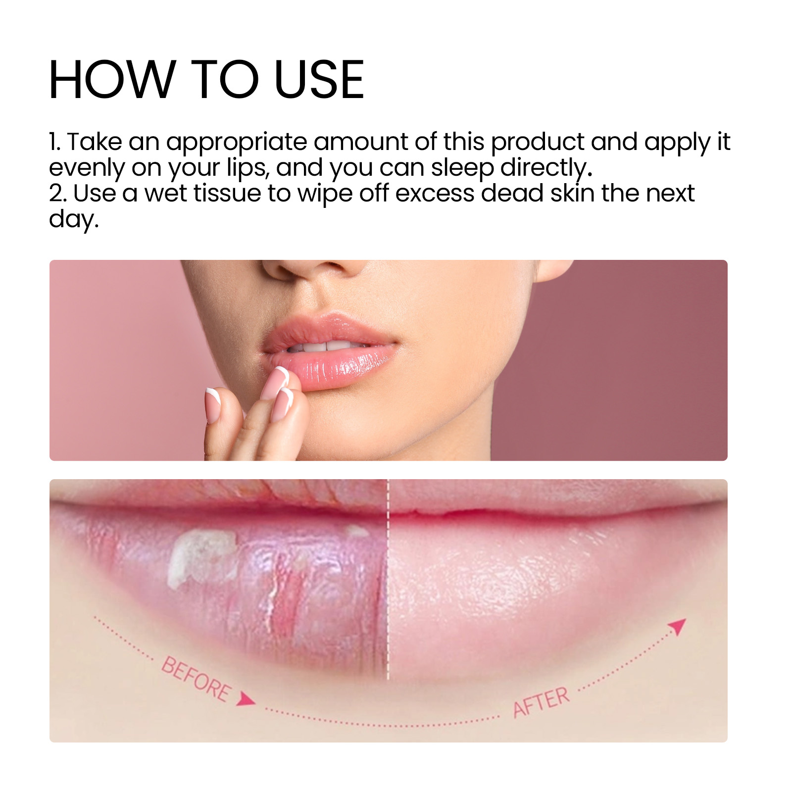 EELHOE Sleeping Lip Mask Moisturizing & Nourishing Exfoliating Dead Skin Fade Lip Lines Night Lip Care Product 20g