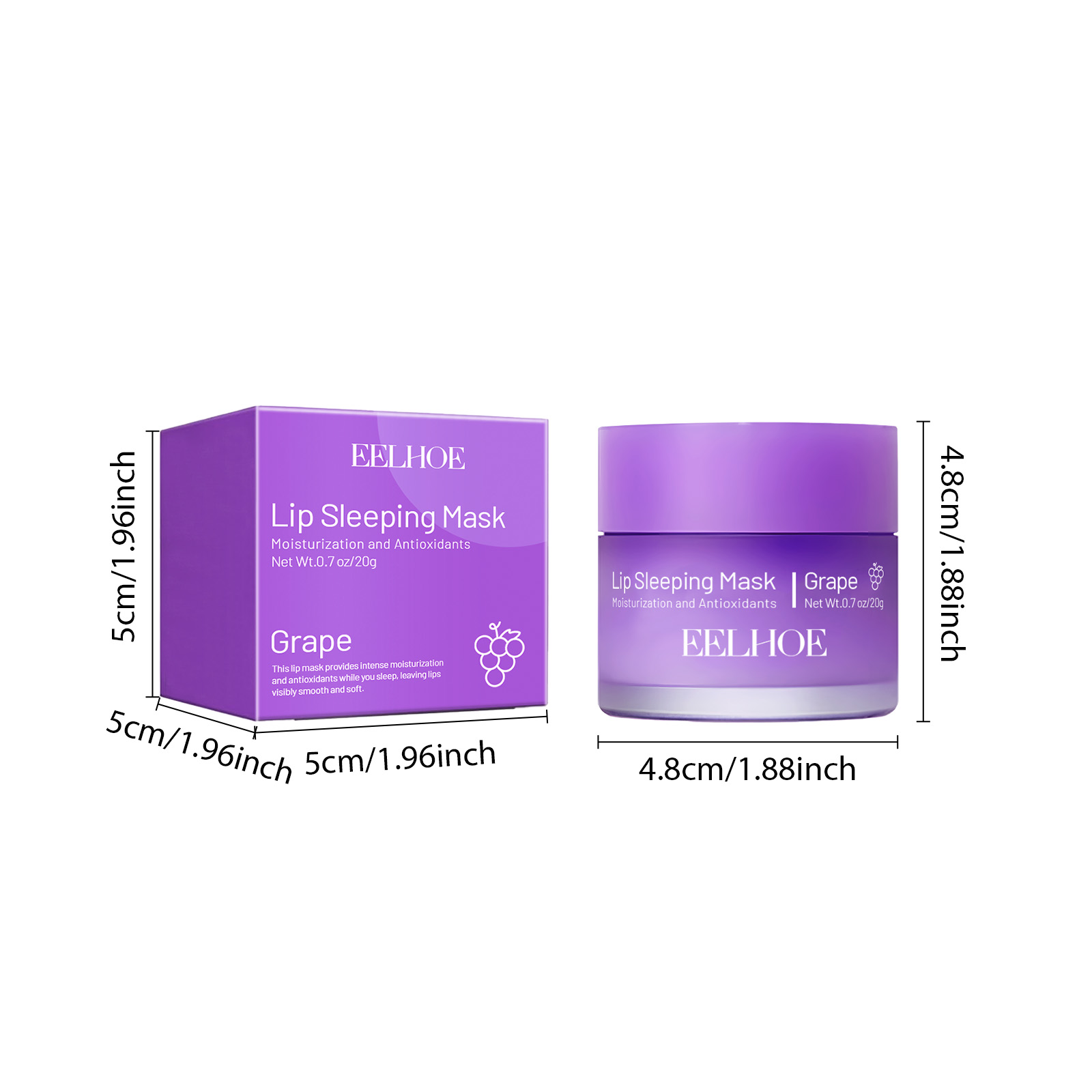 EELHOE Sleeping Lip Mask Moisturizing & Nourishing Exfoliating Dead Skin Fade Lip Lines Night Lip Care Product 20g