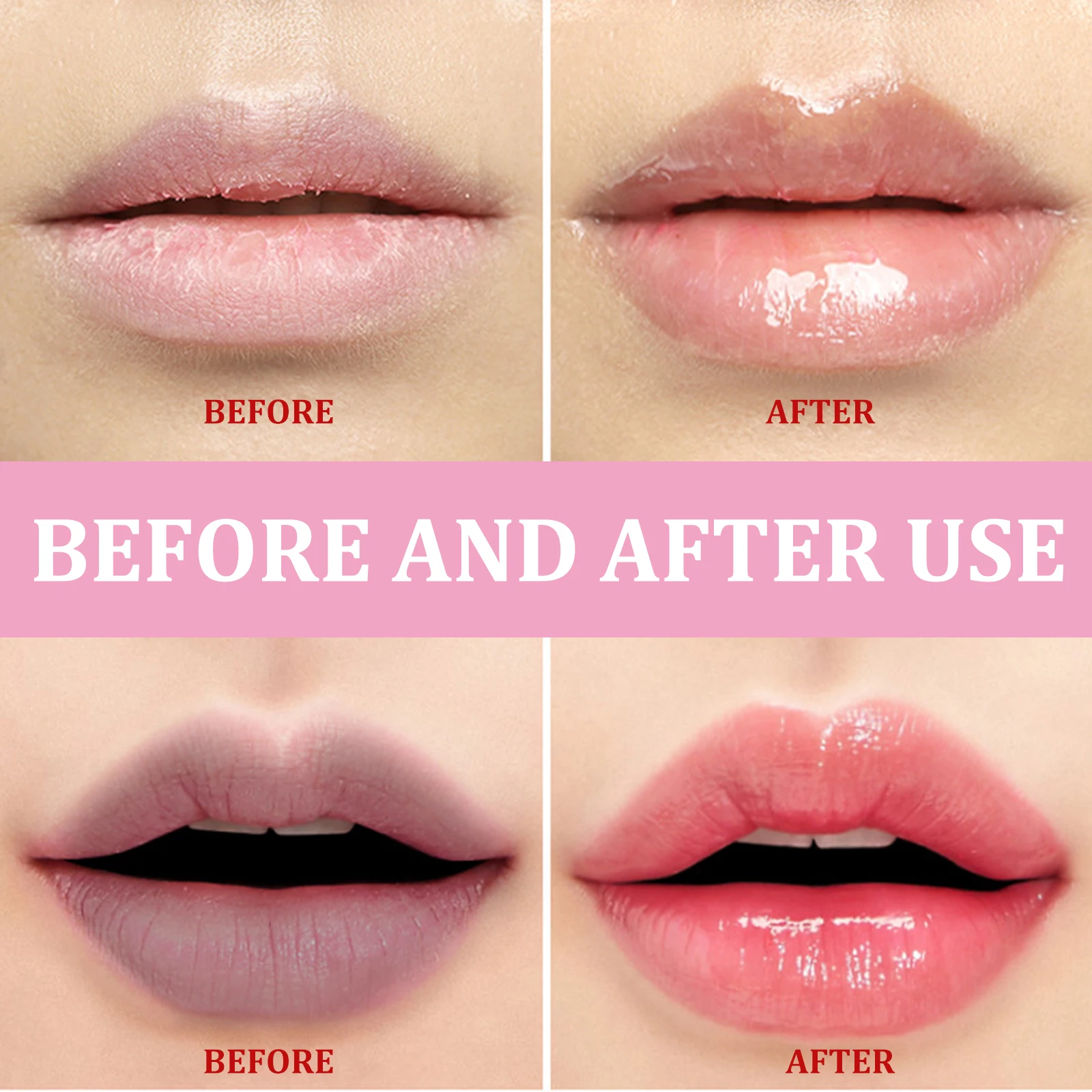 Lip exfoliating scrub reduces lip wrinkles, brightens dark lips, removes dead skin, moisturizes lips, and provides lip care